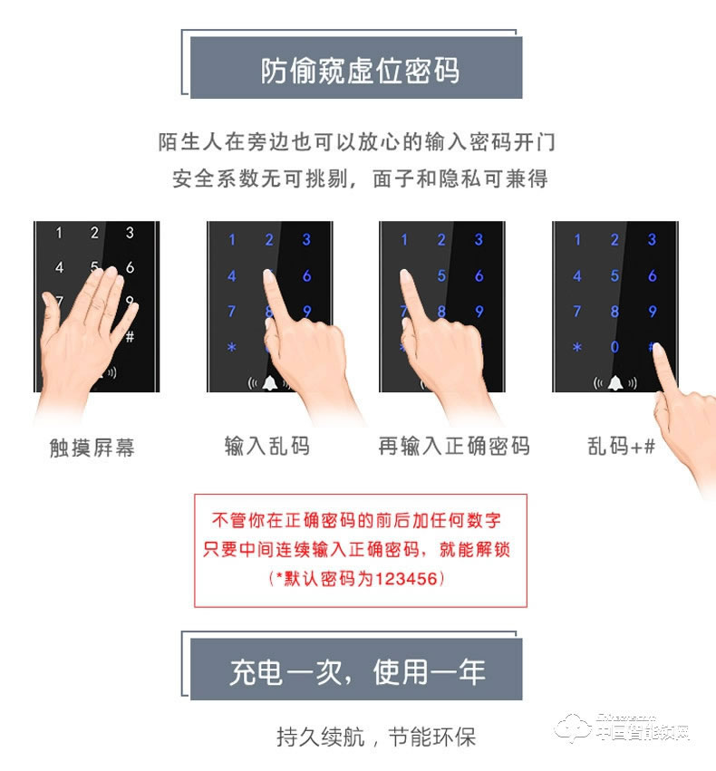 九万里智能锁C900 欧式古典别墅大门锁指纹密码锁