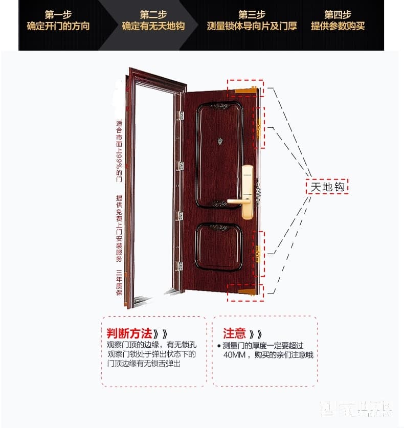 曼申滑盖指纹锁 家用防盗门锁 智能门锁刷卡锁