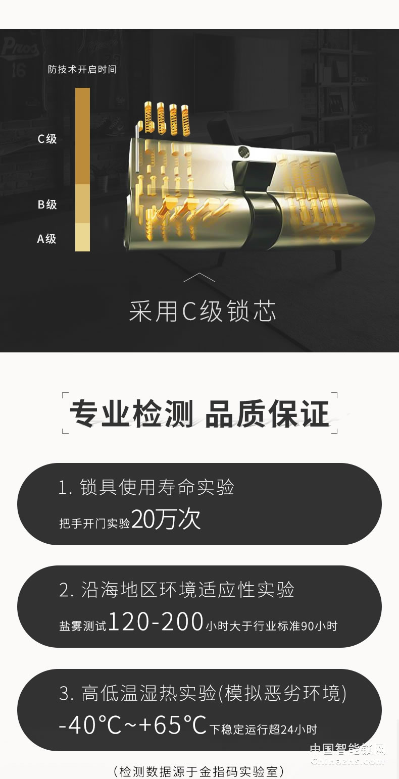 金指码木门电子门锁P5 家用防盗门指纹锁
