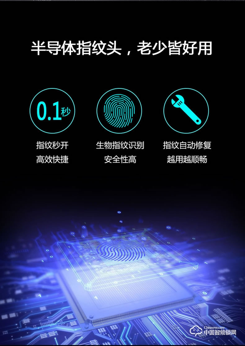 弘顾智能锁 和谐号指纹锁家用防盗门锁智能通用型电子锁