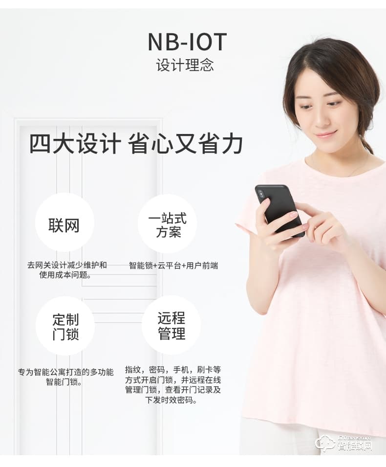 琨山通用智能锁 DC204联网锁NB-IOT工程民宿酒店公寓锁