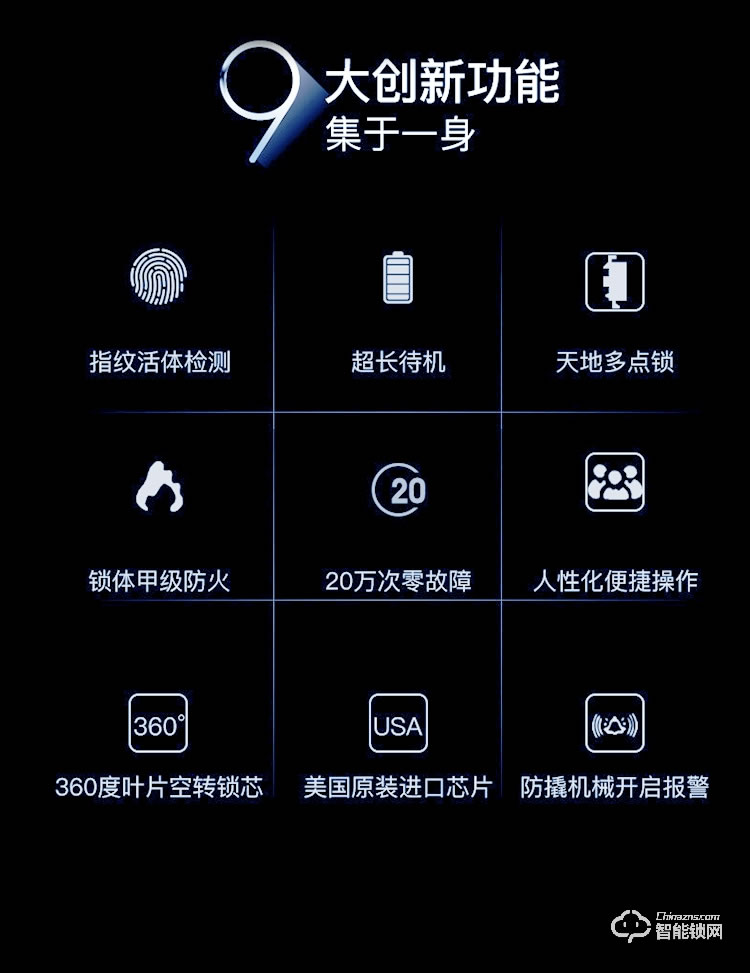 艾仕臣智能锁 AS-006家用防盗门一握开大门锁