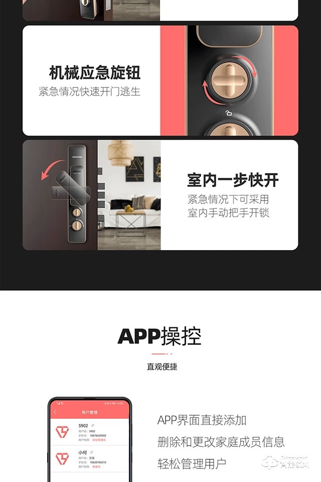 保仕盾智能锁 Q1pro全自动带监控摄像可视门铃智能锁