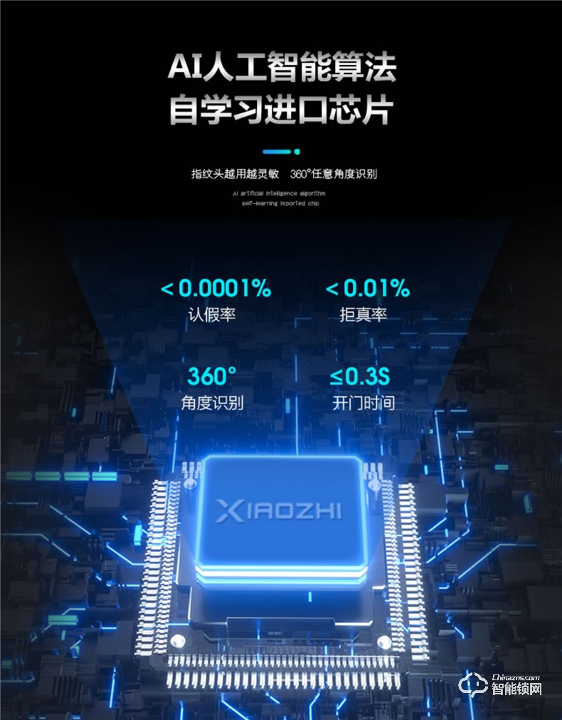 小智智能锁 X6全自动静音滑盖智能锁