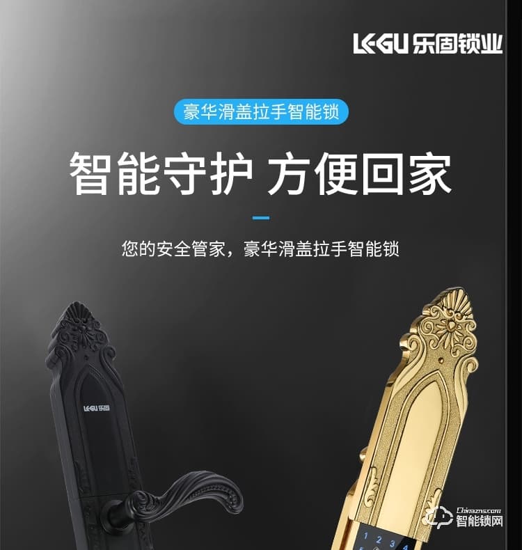 乐固智能锁 F2大拉手豪华别墅式智能锁