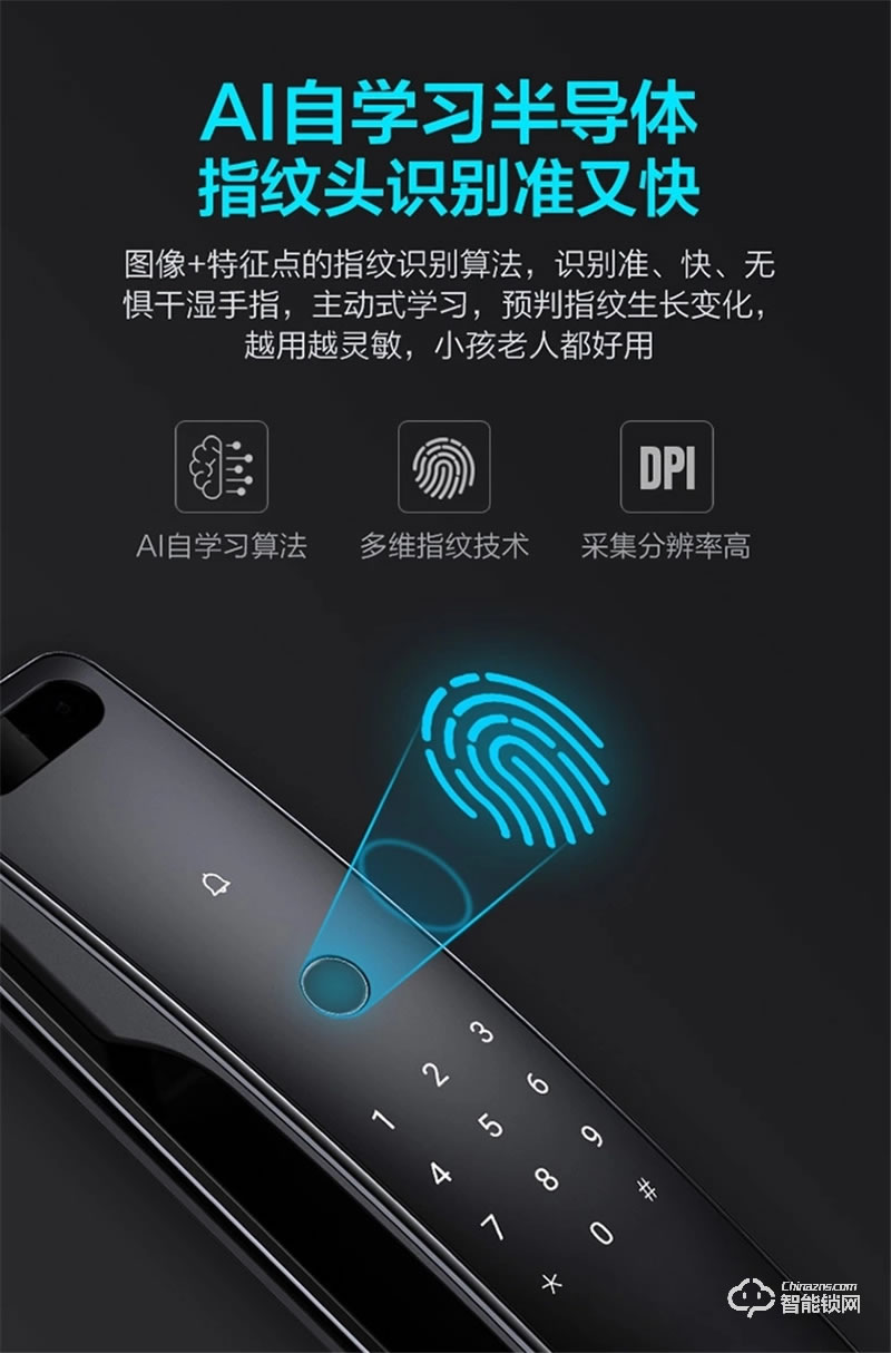 海尔智能锁S30 3D人脸解锁智享Al生活