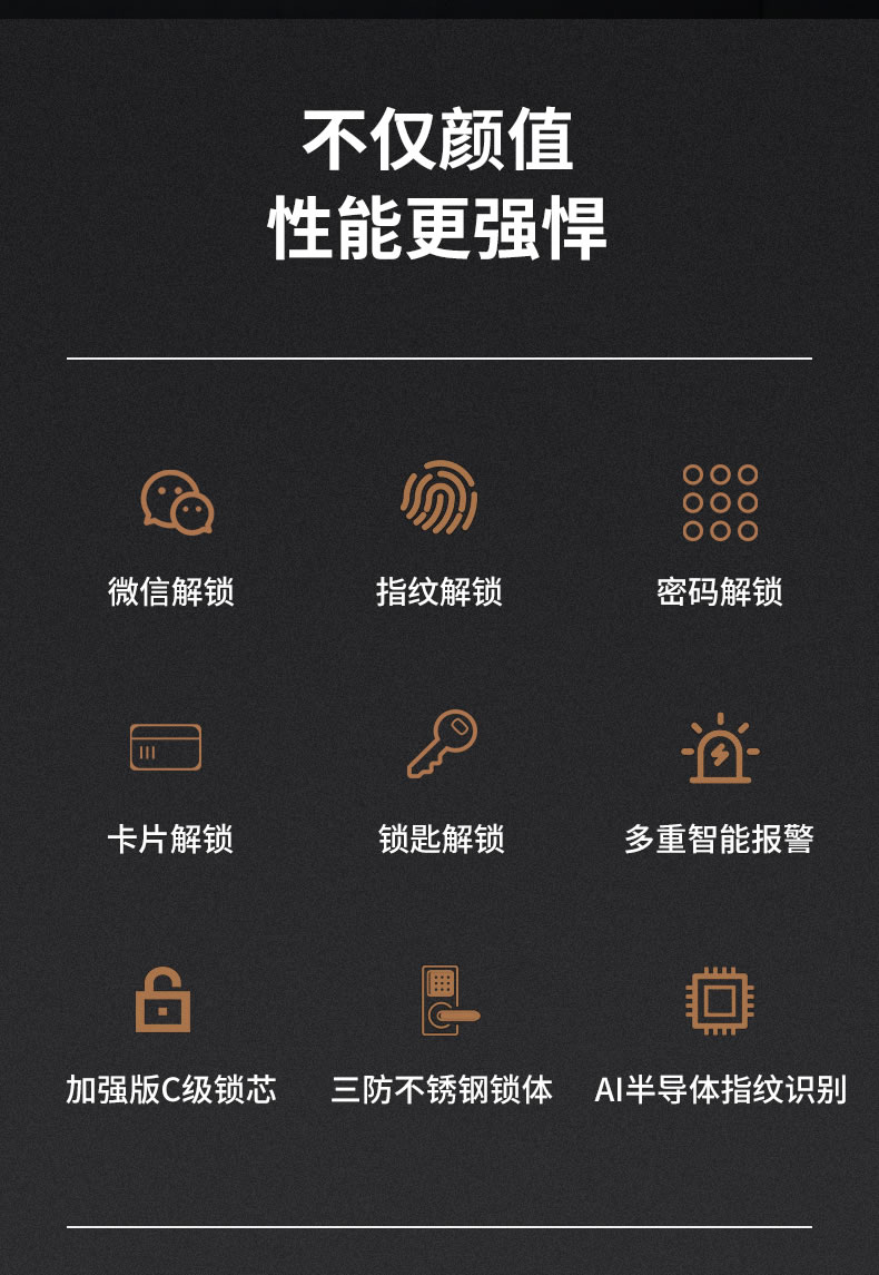 海尔智能锁23E指纹锁家用防盗门密码锁E23