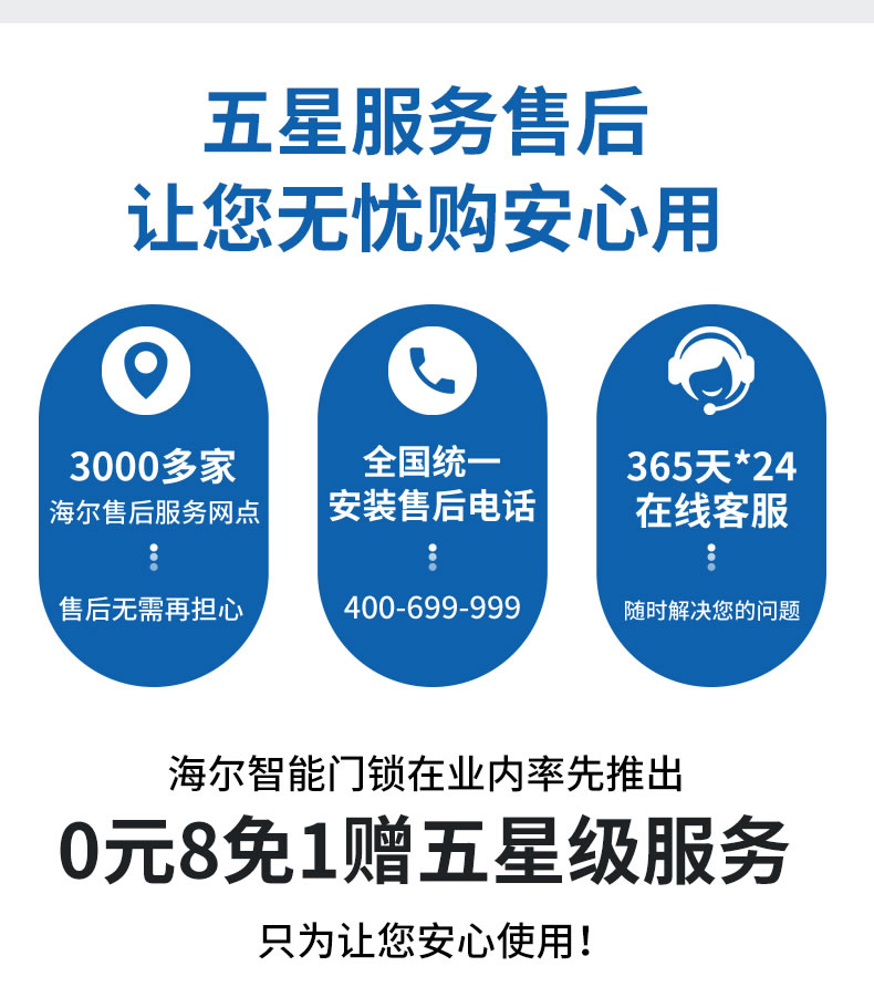 海尔智能锁23E指纹锁家用防盗门密码锁E23