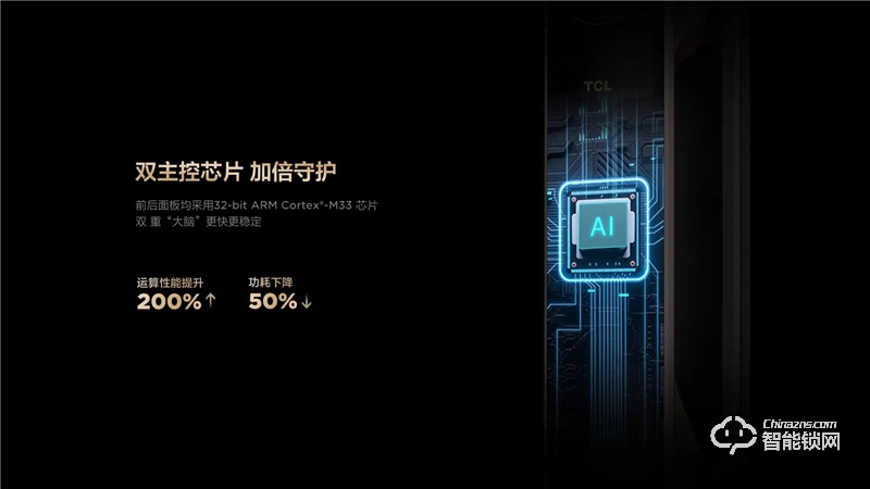 TCL全自动大屏猫眼锁T9 密码锁电子锁C级锁芯远程开锁